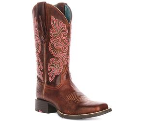 Ariat Rotondo Up Elasticizzato Largo Punta Quadrata Medio Donna Marrone EU 36-42