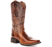 Ariat Rotondo Up Remuda Largo Quadrato da Infilare Western Donna Stivale IN Tan