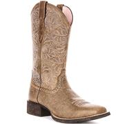 Ariat Round Up Remuda Stivali Donna In Pelle Marrone Con Tomaia Largo Square