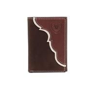 Ariat Two Toned Overlay - Portafoglio Trifold da uomo, Portafoglio Trifold