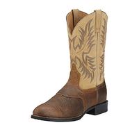 ARIAT Uomo Heritage Stockman Stivale di Western, Tumbled marrone beige, 45.5 EU Étroit