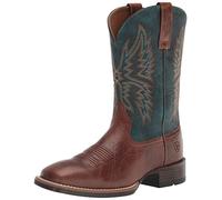 ARIAT Valor-Stivale Ultra Western, Uomo, Marrone Scuro/Blu roccioso, 43 EU