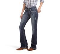 Ariat Women's R.E.A.L. Mid Rise Bootcut Jean, Rainstorm, 28 XLong