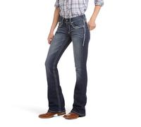 ARIAT Women's R.E.A.L. Mid Rise Bootcut Jean, Rainstorm, 30 Long