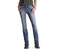 Ariat Women's R.E.A.L. Mid Rise Straightcut Jean, Rainstorm, 30 Long