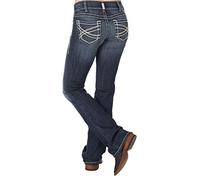 Ariat Women's R.E.A.L. Riding Mid Rise Boot Cut Jean, Marine, 27 Regular
