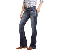 Ariat Women's R.E.A.L. Riding Mid Rise Boot Cut Jean, Ocean, 30 Regular