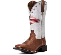 ARIAT Women's Women’S Patriot Crackled American Flag Western Boot Brown 8 M