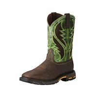 Ariat Work Men's Workhog Venttek Work Boot, Bruin Brown/Grass Green, 12 D US