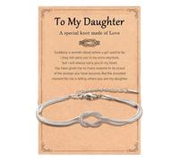 ARICHDUDE Braccialetti dell'amicizia da donna, braccialetto per migliore amica, con nodo d'amore, regalo di compleanno, Natale, regalo per donne, migliore amica, anima sorella, 6.5in, Acciaio