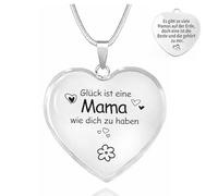 ARICHDUDE Collana a forma di cuore per mamma, in acciaio inox, regalo di compleanno per mamma e figlia, Acciaio inossidabile, Nessuna pietra preziosa