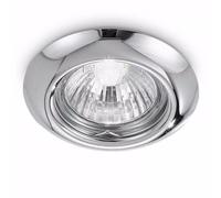 Ariel faretto gu10 da incasso controsoffitto tondo cromo led orientabile