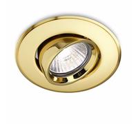 Ariel faretto gu10 da incasso controsoffitto tondo oro led orientabile
