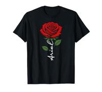 Ariel Red Flower Art Nome per Uomini Bambini Ragazzi Maglietta