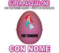 ARIEL SUPER PASQUALONE SORPRESONE UOVO DI PASQUA CONTENITORE GAME SIRENETTA BIMB