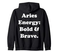 Aries Energy Bold And Brave Horoscope Funny Saying Felpa con Cappuccio