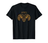 Aries Geometric RAM Zodiac Sign Horoscope Birthday Maglietta