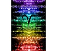Aries Pride Rainbow Crystal Notebook - Celebrate Your Star Sign and Let Your Colors Sparkle