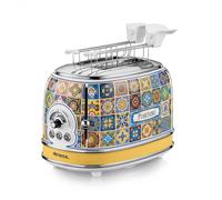 Ariete 155 Tostapane Positano, 810W, 2 fette, 6 livelli di doratura, Vassoio raccogli briciole, Funzione defrost, Espulsione automatica