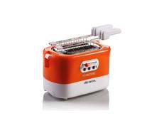Ariete 159 Toastime - Tostapane con Pinze per 2 fette di pane - 9 Gradi di Doratura - 700 Watt - Bianco e Arancio