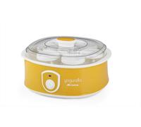 Ariete 617 Yogurella - Yogurtiera Elettrica - 7 vasetti in vetro - 1,3kg di yogurt fatto in casa - 20 Watt - Bianco e Giallo