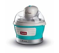 Ariete 643 Ice Cream Maker Party Time, Macchina per fare il gelato, 12W, Capacità 1,5 L, Cestello estraibile con doppio isolamento, Tempo preparazione 30 minuti, Coperchio per aggiunta ingredienti, Azzurro