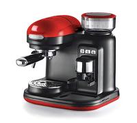 Ariete 1318 Macchina da Caffè con Macinacaffè - 1 filtro - Montalatte - 15 bar - 1080 Watt - 0,8 Litri - Linea Moderna - Rosso