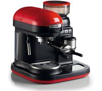 Ariete 1318 Macchina da Caffè con Macinacaffè - 1 filtro - Montalatte - 15 bar - 1080 Watt - 0,8 Litri - Linea Moderna - Rosso