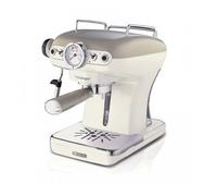 Ariete 1389 Macchina da Caffè Espresso di Design - per Polvere e cialde ESE - filtro 1 e 2 tazze - Montalatte - 850 Watt - Linea Vintage - Beige