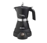 Ariete 1358 Moka Aroma - Moka elettrica 2/4 tazze - Autospegnimento - Mantenimento temperatura per 30' - 400 Watt - Nero