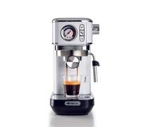 Ariete 1381 Macchina da caffè con manometro, compatibile con caffè in polvere e cialde ESE, 1300 W, Capacità 1,1 L, 15 bar di pressione, Filtro ½ tazze, Dispositivo Cappuccino, Bianco