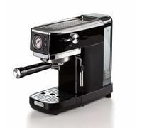 Ariete 1381 Macchina da caffè con manometro, compatibile con caffè in polvere e cialde ESE, 1300 W, Capacità 1,1 L, 15 bar di pressione, Filtro 1 o 2 tazze, Dispositivo Cappuccino, Nero