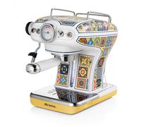 Ariete 1389 Macchina da caffè Positano, 850W, Capacità serbatoio 0,9L, Filtro ½ tazze, Vassoio raccogli goccia, Cappuccinatore