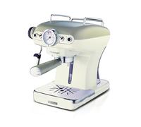 Ariete 1389 Macchina da Caffè Espresso di Design - per Polvere e cialde ESE - filtro 1 e 2 tazze - Montalatte - 850 Watt - Linea Vintage - Beige