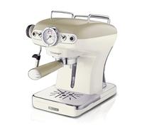 Ariete 1389 Macchina da Caffè Espresso di Design - per Polvere e cialde ESE - filtro 1 e 2 tazze - Montalatte - 850 Watt - Linea Vintage - Beige