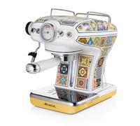 Ariete 1389 Macchina da caffè Positano, 850W, Capacità serbatoio 0,9L, Filtro ½ tazze, Vassoio raccogli goccia, Cappuccinatore