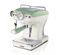 Ariete 1389 Macchina da Caffè Espresso di Design - per Polvere e cialde ESE - filtro 1 e 2 tazze - Montalatte - 850 Watt - Linea Vintage - Verde