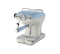 Ariete 1389 Macchina da Caffè Espresso di Design - per Polvere e cialde ESE - filtro 1 e 2 tazze - Montalatte - 850 Watt - Linea Vintage - Celeste