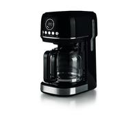 Ariete 1396 Macchina da caffè con filtro Moderna, Caffè americano, Capacità fino a 15 tazze, Base riscaldante, Display LCD, Filtri estraibili e lavabili, Nero