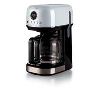 Ariete 1396 Macchina da caffè con filtro Moderna, Caffè americano, Capacità fino a 15 tazze, Base riscaldante, Display LCD, Filtri estraibili e lavabili, Bianco