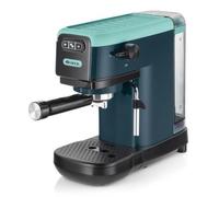 Ariete 1399 Macchina da caffè espresso Light Aquamarine, Per polvere e cialde ESE, 1300 W, Capacità 1,1L, 15 bar di pressione, Filtro 1, 2 tazze e cialda ESE, Cappuccino, Verde