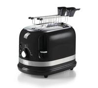 Ariete 149 Tostapane Moderna nero con pinze per 2 fette di pane, sandwich o toast - 6 livelli di doratura - Scongelamento - Linea Moderna Ariete - Nero