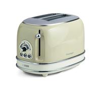 Ariete 155 Tostapane Vintage 2 fette di pane - con pinze - 6 livelli di tostatura - 810 Watt- Acciaio Inox - Linea Vintage - Beige