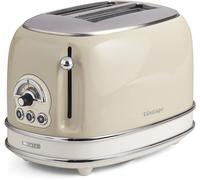 Ariete 155 Tostapane Vintage 2 fette di pane - con pinze - 6 livelli di tostatura - 810 Watt- Acciaio Inox - Linea Vintage - Beige