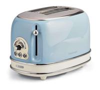 Ariete 155 Tostapane Vintage 2 fette di pane - con pinze - 6 livelli di tostatura - 810 Watt- Acciaio Inox - Linea Vintage - Celeste