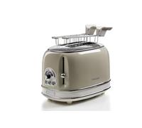Ariete 155 Tostapane Vintage 2 fette di pane - con pinze - 6 livelli di tostatura - 810 Watt- Acciaio Inox - Linea Vintage - Beige