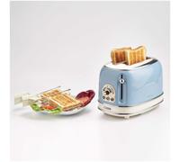 ARIETE 155 Tostapane Vintage Celeste 2 Fette 810W 6 Livelli con Pinze Inox