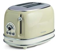Ariete 155 Tostapane Vintage 2 fette di pane - con pinze - 6 livelli di tostatura - 810 Watt- Acciaio Inox - Linea Vintage - Beige