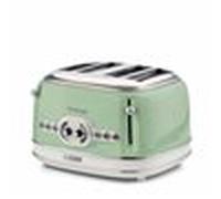 Ariete 156 tostapane vintage 4 fette di pane - senza pinze - 6 livelli di tostatura - defrost - 1600 watt - linea vintage - verd