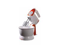 Ariete 1565 Mixy Professional - Sbattitore elettrico con ciotola rotante - 5 velocità - 2 set di fruste in Acciaio Inox - 2,4 L - 300 Watt - Arancione